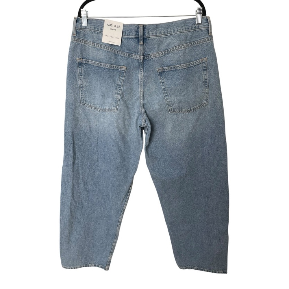Topshop Lowrie Low Rise Baggy Jeans Light Blue Unisex Size 32x32 MSRP$80 NWT - Picture 2 of 6